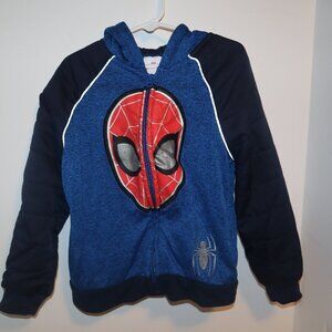 Marvel Spider-Man Boys Hoodie Jacket Size 6 – Blue & Black Full Zip